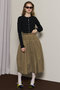 Waist Frill Mid-length Skirt/ウエストフリルミモレスカート メゾンスペシャル/MAISON SPECIAL