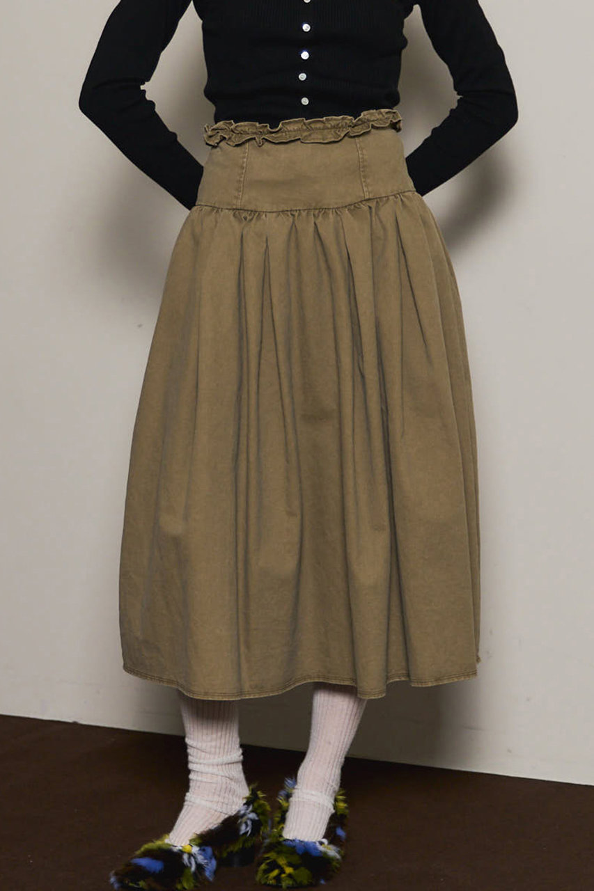 MAISON SPECIAL(メゾンスペシャル)｜Waist Frill Mid-length Skirt  