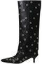 Low Heels Studs Loose Long Boots/ローヒールルーズスタッズロングブーツ メゾンスペシャル/MAISON SPECIAL BLK(ブラック)