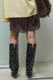 Low Heels Studs Loose Long Boots/ローヒールルーズスタッズロングブーツ メゾンスペシャル/MAISON SPECIAL