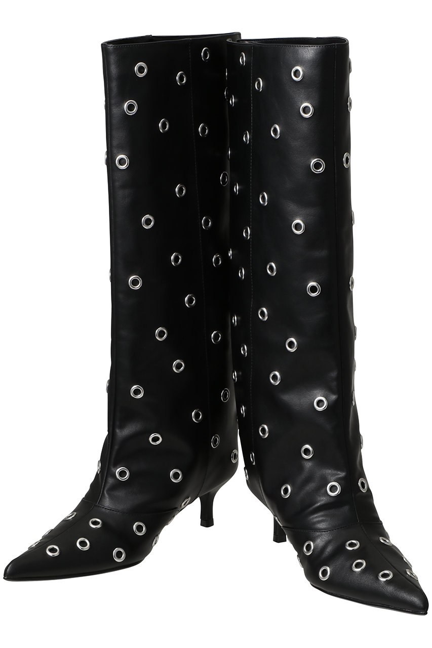 MAISON SPECIAL(メゾンスペシャル)｜Low Heels Studs Loose Long Boots