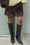 Low Heels Studs Loose Long Boots/ローヒールルーズスタッズロングブーツ メゾンスペシャル/MAISON SPECIAL