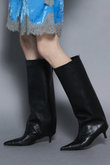 Low Heels Loose Long Boots/ローヒールルーズロングブーツ