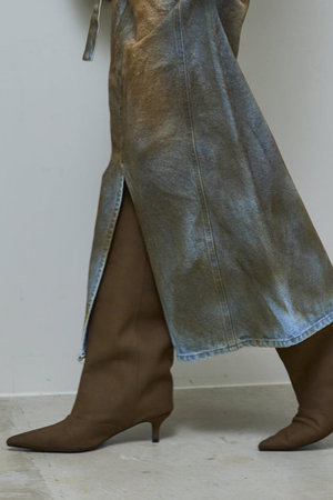 メゾンスペシャル/MAISON SPECIALのLow Heels Loose Long Boots/ローヒールルーズロングブーツ(130300/130302)