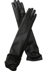 美品 DEMI CLUB デミクラブ 手袋 ロンググローブ ニット レザー 美品 DEMI CLUB デミクラブ 手袋 ロンググローブ ニット レザー