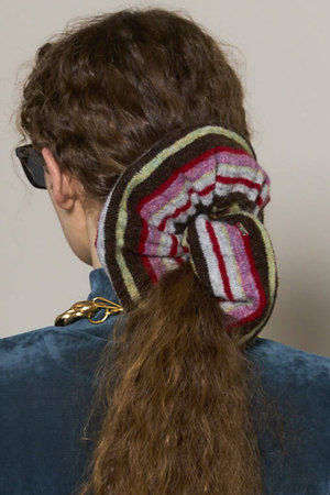 メゾンスペシャル/MAISON SPECIALのMulti Border Knit Scrunchie/マルチボーダーニットシュシュ(140300/140305)