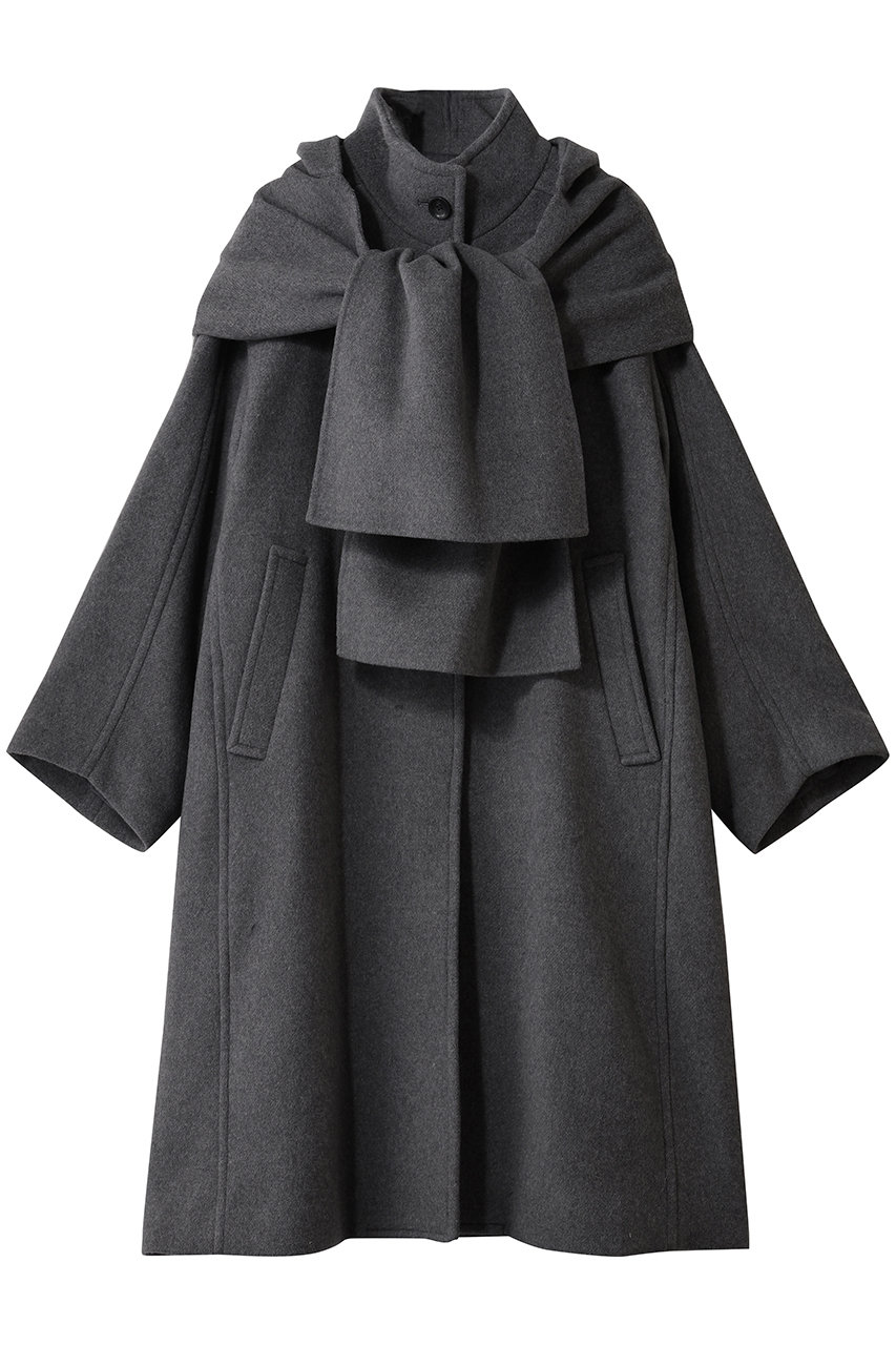 メゾンスペシャル/MAISON SPECIALのHood Muffler Coat/フードマフラーコート(GRY(グレー)/21252165202)