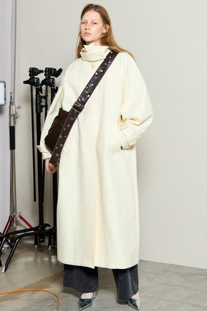 メゾンスペシャル/MAISON SPECIALのClear Melton Balmacaan Coat/クリアメルトンステンカラーコート(110900/110903)