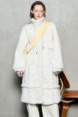 Cut Off High Neck Boa Coat/カットオフハイネックボアコート