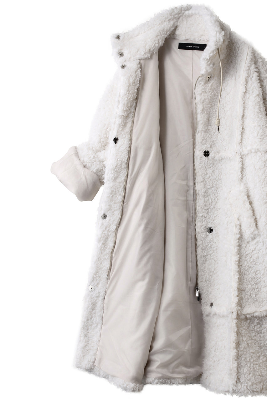 MAISON SPECIAL(メゾンスペシャル)｜Cut Off High Neck Boa Coat