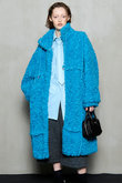 Cut Off High Neck Boa Coat/カットオフハイネックボアコート