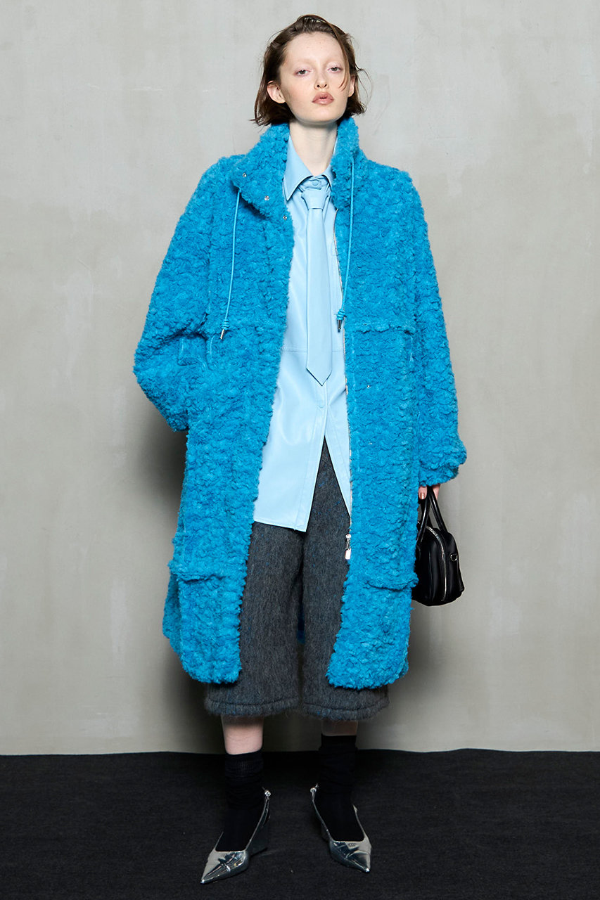 MAISON SPECIAL(メゾンスペシャル)｜Cut Off High Neck Boa Coat