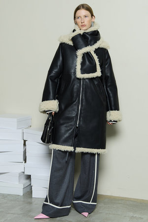 メゾンスペシャル/MAISON SPECIALのReversible Faux Mouton Coat/リバーシブルフェイクムートンコート(110900/110903)