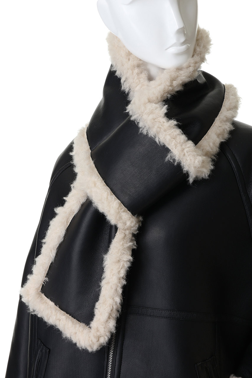 MAISON SPECIAL メゾンスペシャル Reversible Faux Mouton Coat リバーシブルフェイクムートンコート 21252165206 ブラック F MAISON SPECIAL(メゾンスペシャル)｜Reversible Faux Mouton Coat