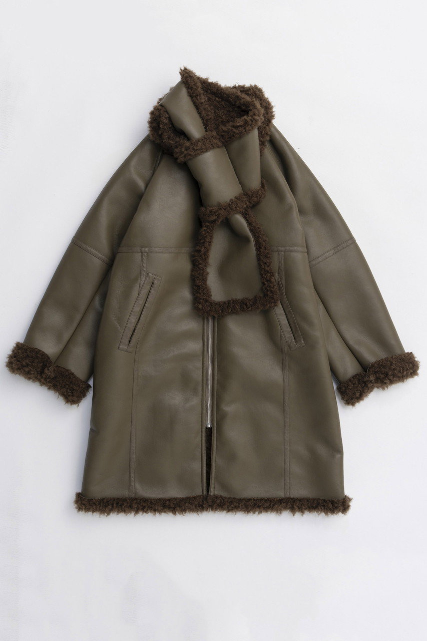 MAISON SPECIAL Reversible Faux Mouton Coat/リバーシブルフェイクムートンコート (KHK(カーキ), FREE) メゾンスペシャル ELLE SHOP