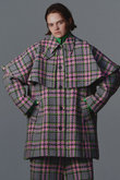 Color Check 2Way Cape Coat/カラーチェック2WAYケープコート