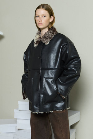 メゾンスペシャル/MAISON SPECIALのReversible Mouton Coat/リバーシブルムートンコート(110900/110903)