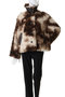 Animal Pattern Faux Fur Coat/アニマルパターンフェイクファーコート メゾンスペシャル/MAISON SPECIAL