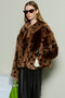 Animal Pattern Faux Fur Coat/アニマルパターンフェイクファーコート メゾンスペシャル/MAISON SPECIAL