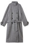 Ribbon Collar Shaggy Long Coat/リボンカラーシャギーロングコート メゾンスペシャル/MAISON SPECIAL L.GRY(ライトグレー)
