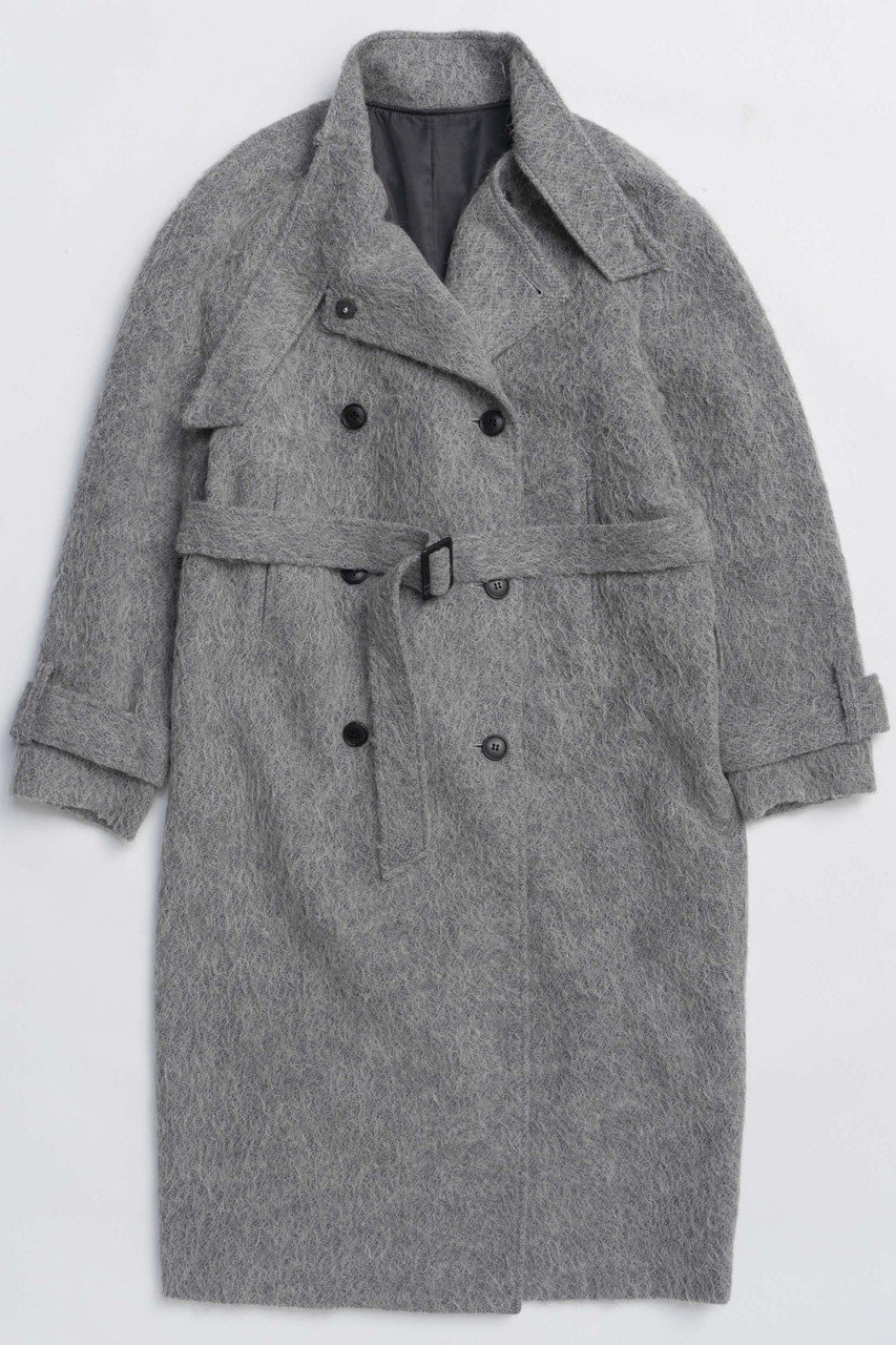 MAISON SPECIAL Ribbon Collar Shaggy Long Coat/リボンカラーシャギーロングコート (L.GRY(ライトグレー), FREE) メゾンスペシャル ELLE SHOP MAISON SPECIAL Ribbon Collar Shaggy Long Coat/リボンカラーシャギーロングコート (L.GRY(ライトグレー), FREE) メゾンスペシャル ELLE SHOP
