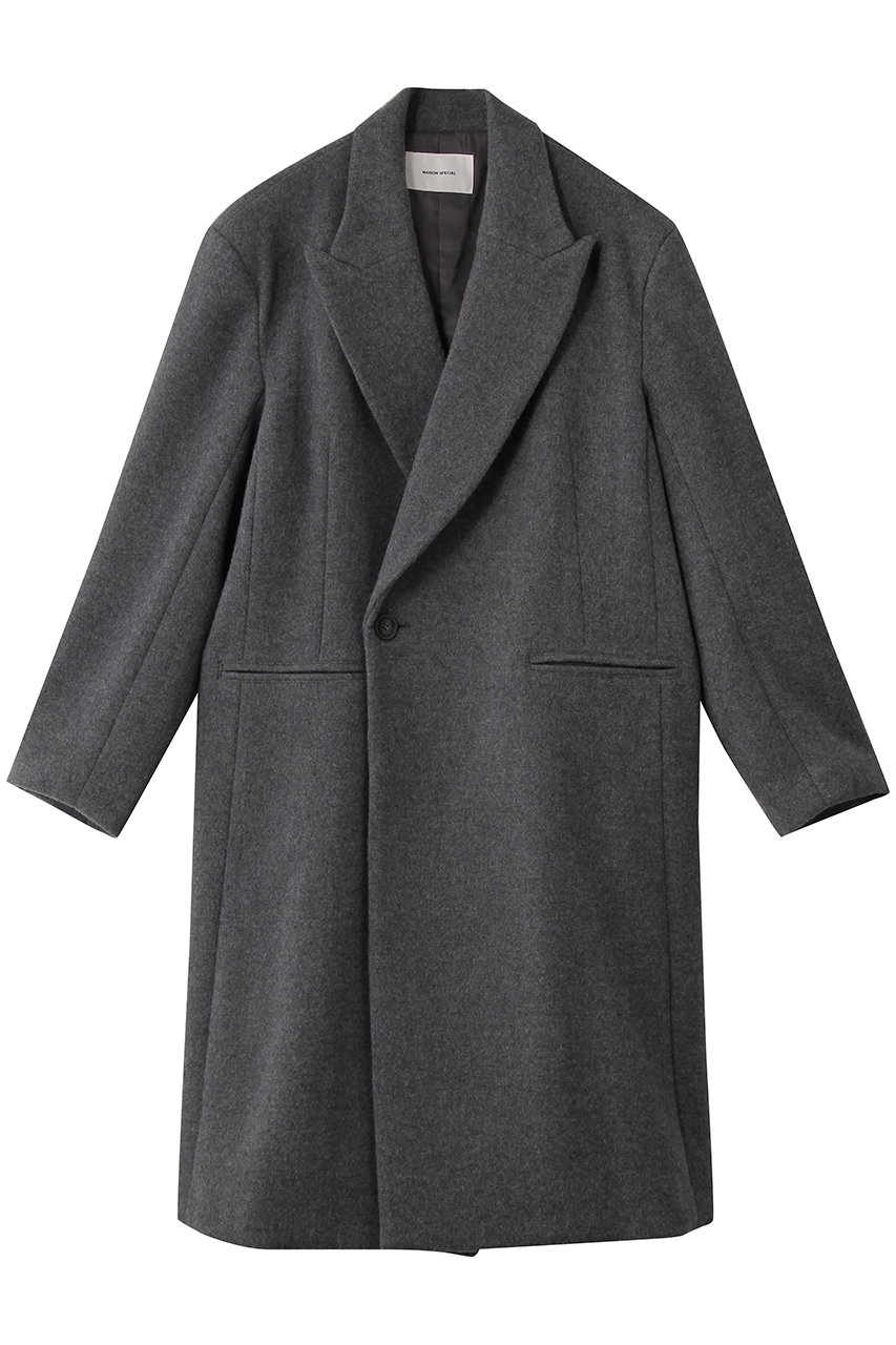 メゾンスペシャル/MAISON SPECIALのPile Melton Chester Coat/パイルメルトンチェスターコート(GRY(グレー)/21252165804)