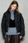 Wave Shirring Tulle Puffer Jacket/ウェーブシャーリングチュールパッファージャケット