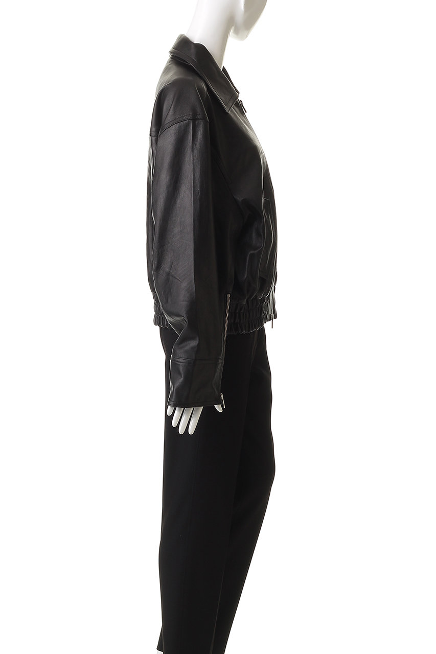 MAISON SPECIAL メゾンスペシャル トップス ブラック MAISON SPECIAL(メゾンスペシャル)｜Ruffled Hem Chenille Knit Tops