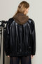 Oversized Real Leather Zip Blouson/オーバーサイズリアルレザージップブルゾン メゾンスペシャル/MAISON SPECIAL