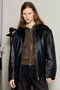 Oversized Real Leather Zip Blouson/オーバーサイズリアルレザージップブルゾン メゾンスペシャル/MAISON SPECIAL