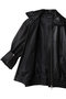 Oversized Real Leather Zip Blouson/オーバーサイズリアルレザージップブルゾン メゾンスペシャル/MAISON SPECIAL