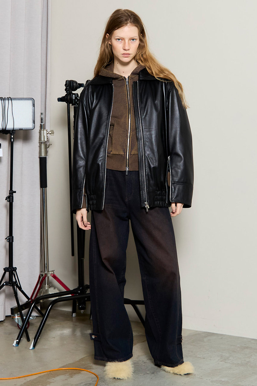 MAISON SPECIAL(メゾンスペシャル)｜Oversized Real Leather Zip