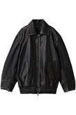 Oversized Real Leather Zip Blouson/オーバーサイズリアルレザージップブルゾン