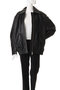 Oversized Real Leather Zip Blouson/オーバーサイズリアルレザージップブルゾン メゾンスペシャル/MAISON SPECIAL