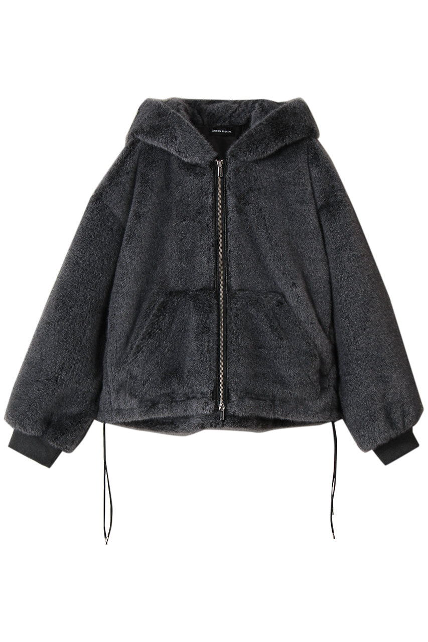 メゾンスペシャル/MAISON SPECIALのFur Hoodie/ファーフーディ(C.GRY(チャコールグレー)/21252216005)