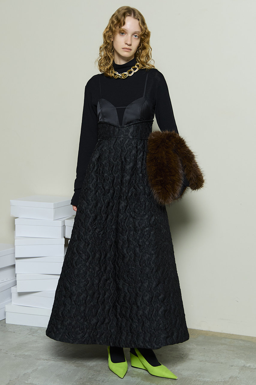 【極美品】MAISON SPECIAL 2WAYパフジャガードワンピース　ピンク 極美品】MAISON SPECIAL 2WAYパフジャガードワンピース ピンク