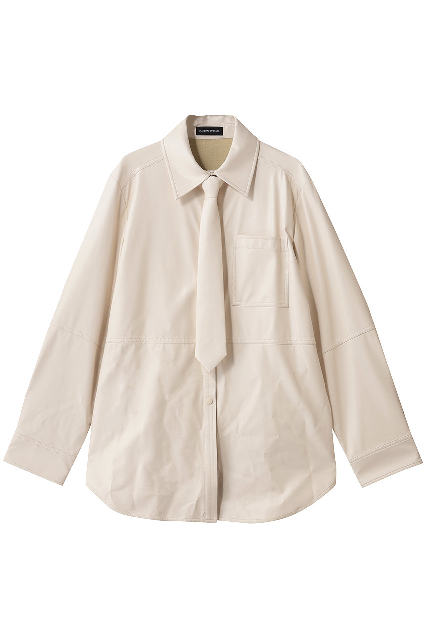 maison special ネクタイシャツ MAISON SPECIAL（メゾンスペシャル）の「Tie Shirt/ネクタイシャツ