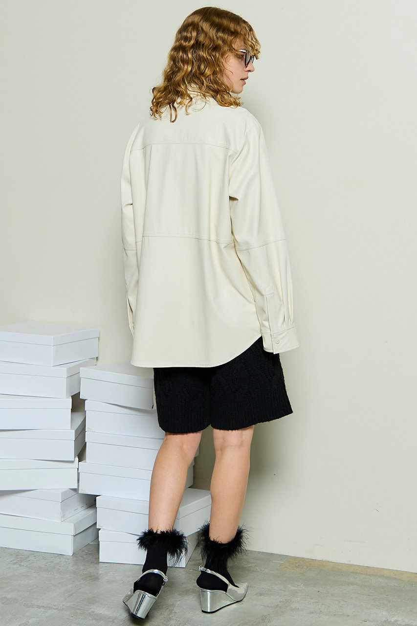 MAISON SPECIAL(メゾンスペシャル)｜synthetic Leather Tie Shirt