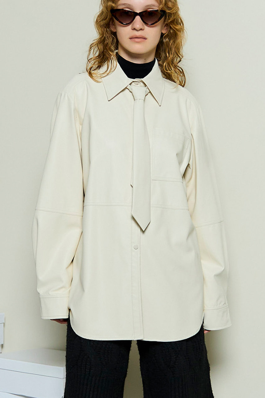 MAISON SPECIAL(メゾンスペシャル)｜synthetic Leather Tie Shirt