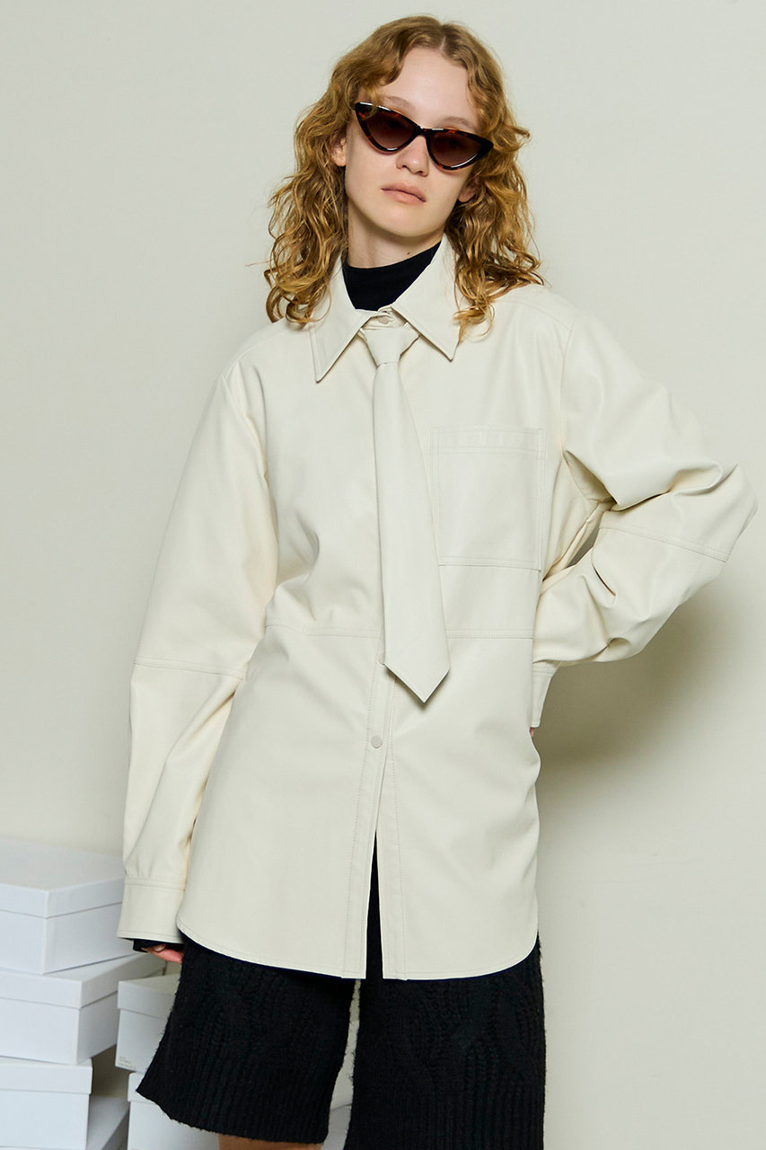 maison special ネクタイシャツ MAISON SPECIAL（メゾンスペシャル）の「Tie Shirt/ネクタイシャツ