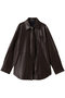 synthetic Leather Tie Shirt/フェイクレザーネクタイシャツ メゾンスペシャル/MAISON SPECIAL BRN(ブラウン)