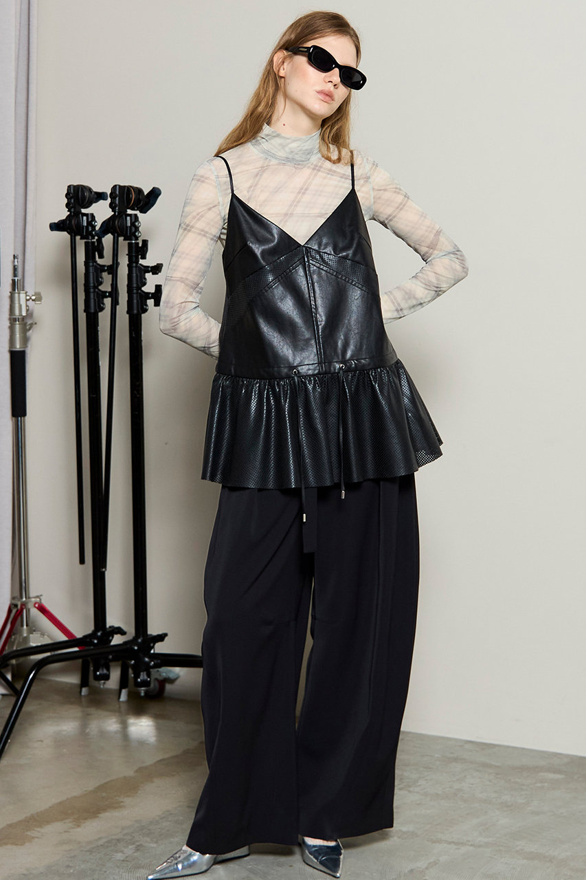 MAISON SPECIAL(メゾンスペシャル)｜synthetic Leather Peplum Tunic