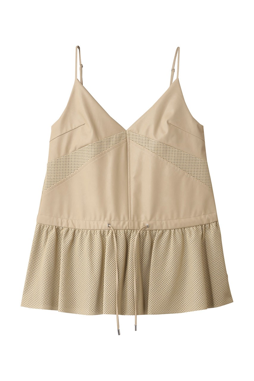 メゾンスペシャル/MAISON SPECIALのsynthetic Leather Peplum Tunic/フェイクレザーペプラムチュニック(CRM(クリーム)/21252315307)