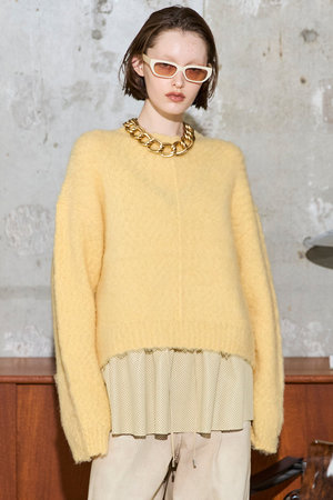 メゾンスペシャル/MAISON SPECIALのSlub Brush Knit Pullover/スラブブラッシュニットプルオーバー(110300/110301)