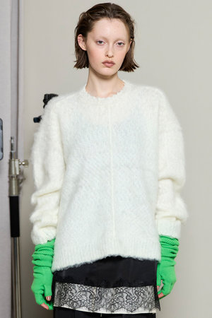 メゾンスペシャル/MAISON SPECIALのSlub Brush Knit Pullover/スラブブラッシュニットプルオーバー(110300/110301)