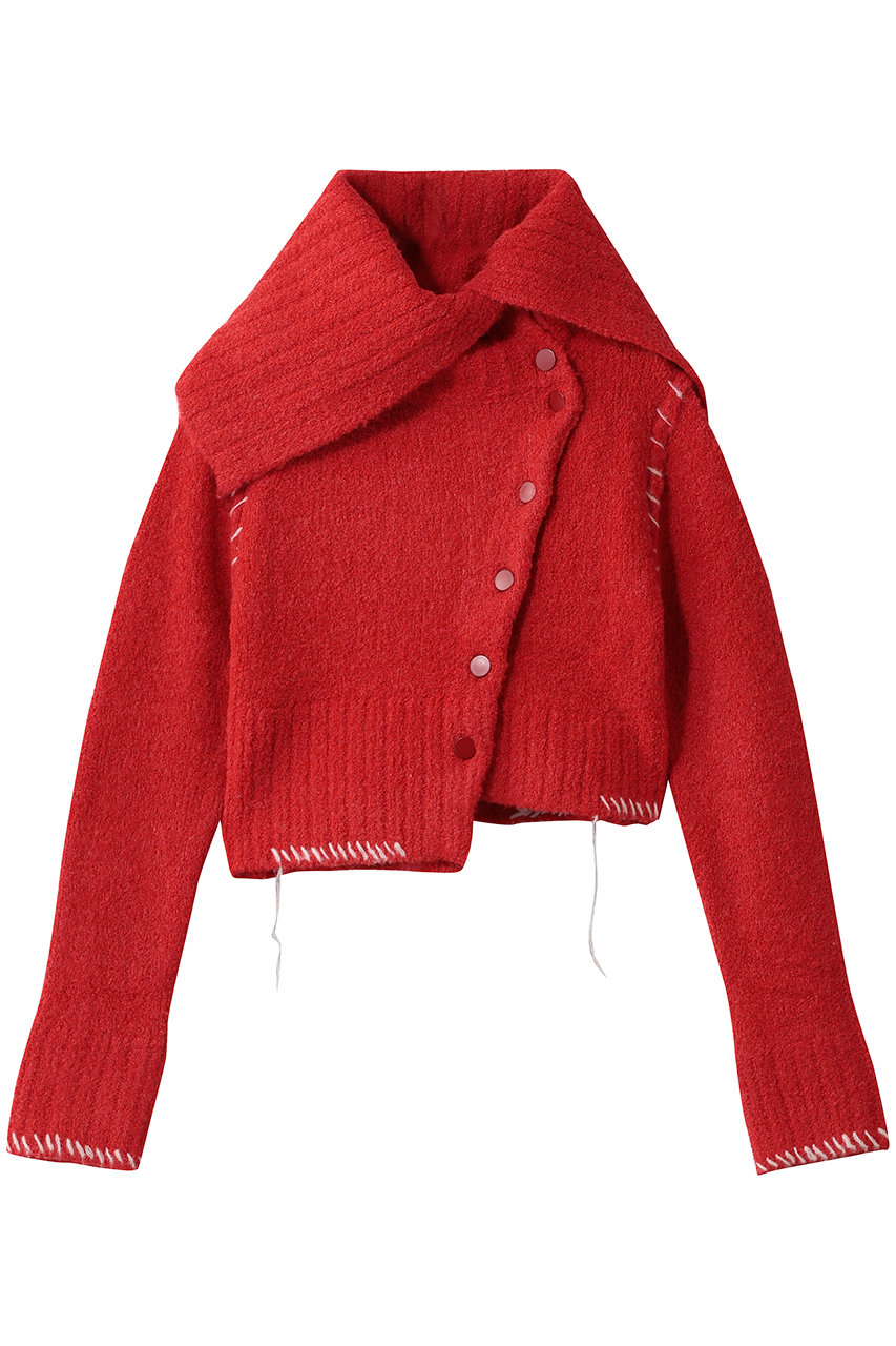 MAISON SPECIAL Asymmetry Knit Cardigan/アシメニットカーディガン (RED(レッド), FREE) メゾンスペシャル ELLE SHOP