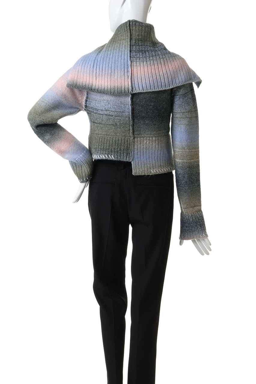 MAISON SPECIAL(メゾンスペシャル)｜Asymmetry kasuri Knit Cardigan
