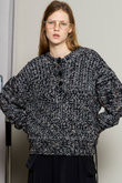 2way Neck Melange Knit Pullover/2WAYネックメランジニット