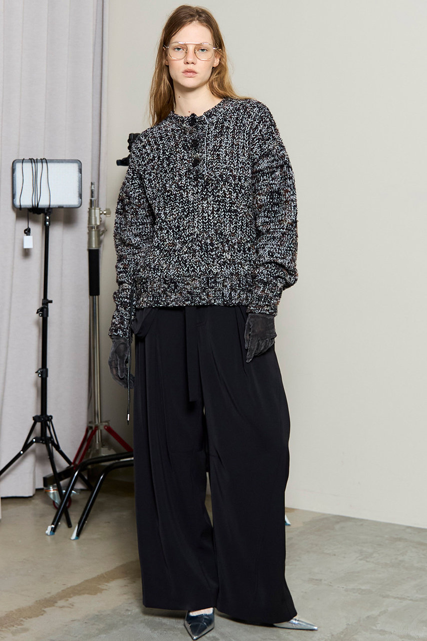 MAISON SPECIAL(メゾンスペシャル)｜2way Neck Melange Knit Pullover