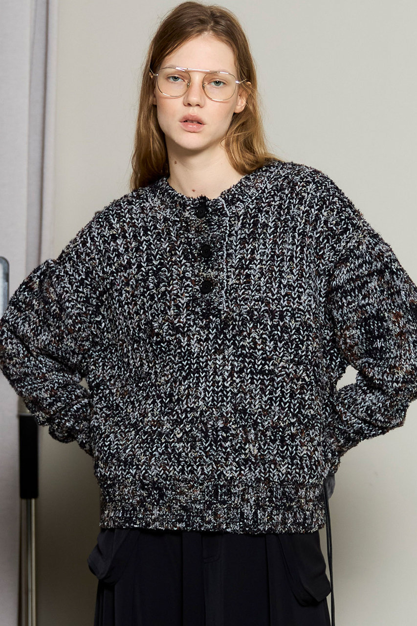 MAISON SPECIAL(メゾンスペシャル)｜2way Neck Melange Knit Pullover
